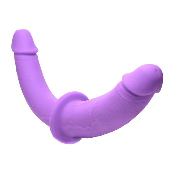 STRAP U SILICONE DOUBLE DILDO W/HARNESS - Image 2